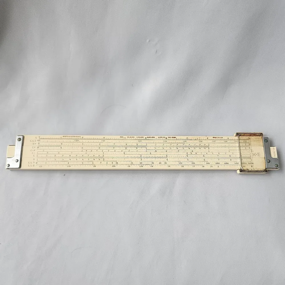 Keuffel & Esser Slide Rule w/ Leather Case Vintage K&E 307310 Darmstadt System - Picture 3 of 8